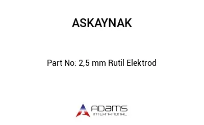 2,5 mm Rutil Elektrod