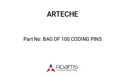 BAG OF 100 CODING PINS