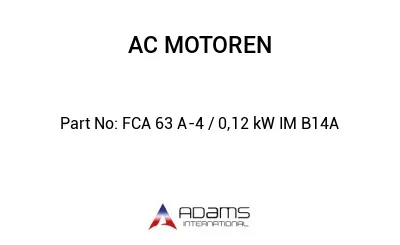 FCA 63 A-4 / 0,12 kW IM B14A