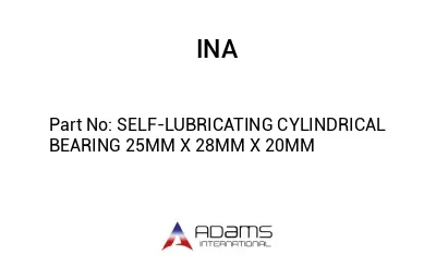 SELF-LUBRICATING CYLINDRICAL BEARING 25MM X 28MM X 20MM